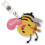 bee pattern badge clip name card holder portable buckle 6