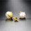 1 Pair Dragon Claws Post Stud Earrings With Pearl Statement Jewelry 5