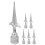 6pcs Fence Finials Heavy Duty Post Toppers for Deck Railing 9