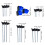 Ceramic Trimming Tools Blue Plastic 1 Set 2