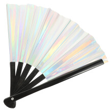 Glitter Hand Fan Multi Pvc For Valentine'S Day 1pcs
