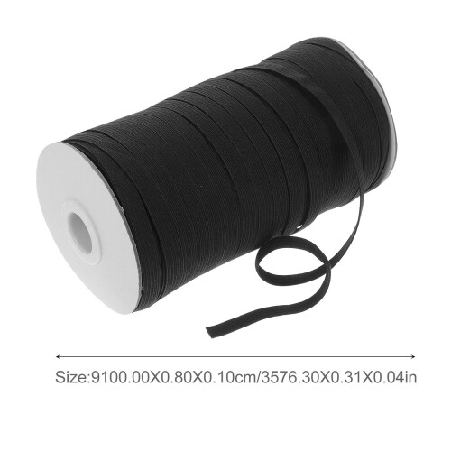 1Rol Stretch Elastische Naaiband Zwart Rubber Voor DIY Kleding 1