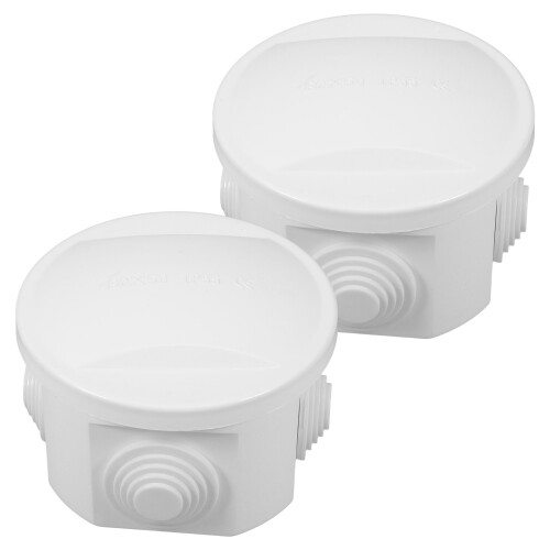 2St Witte ABS Kabelaansluitdoos Buiten Waterdicht En Slagvast