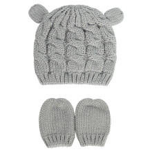 1 Set Winter Knitted Hat and Gloves for Baby Kid