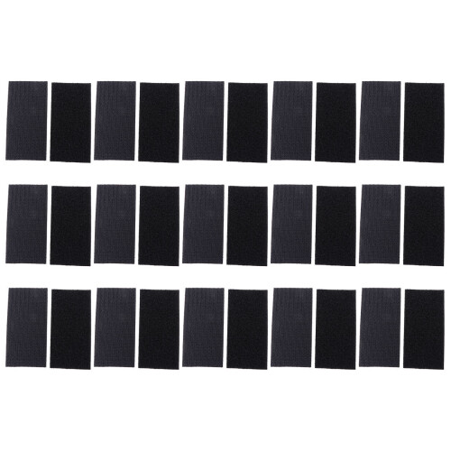 15 Pairs Adhesive Strips Heavy Duty Hook Strap Self-Adhesive Square
