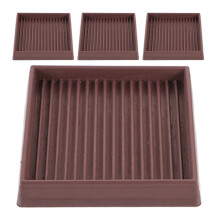 Caster Cups Rubber Furniture Non Slip Stoppers Light Brown