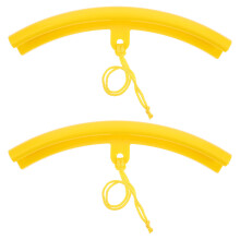 2 Pcs Steel Ring Protector 25.00x6.00x1.90cm Yellow