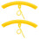 2 Pcs Steel Ring Protector 25.00x6.00x1.90cm Yellow 1