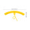 2 Pcs Steel Ring Protector 25.00x6.00x1.90cm Yellow 2