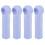 4 Pcs Handrail End Cap Mop Handle 11.50x3.00x2.50cm Blue 10