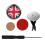 Union Jack Dashboard Car Clock Miniature Interior 3
