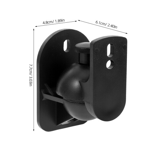 Speaker Storage Bracket Black 4pcs 3.03x2.40x1.89in 1