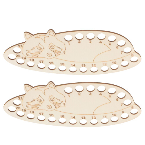 2Pcs Wooden Embroidery Floss Keeper Thread Winding Board Holder