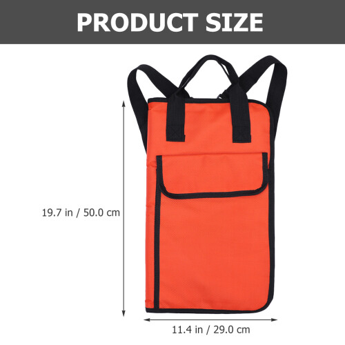 1pack Rectangular Orange Drumstick Bag For Stage Performances 1