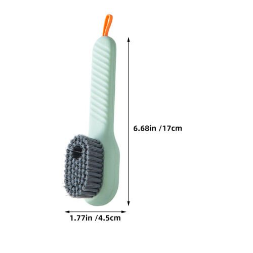 Home Users Shoe Brush With Long Handle Green 2pcs 2