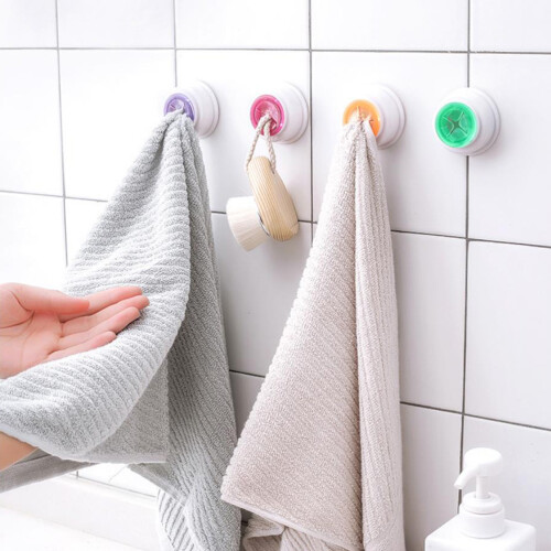 8 Pezzi Ganci Autoadesivi Push In Per Asciugamani Bagno Cucina 1