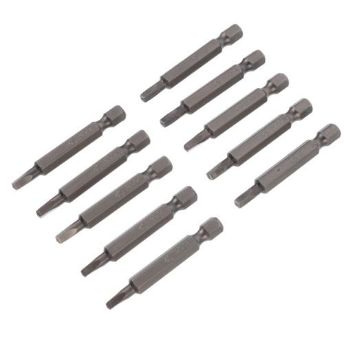 10Pièces Embouts Carrés En Acier S2 Pour