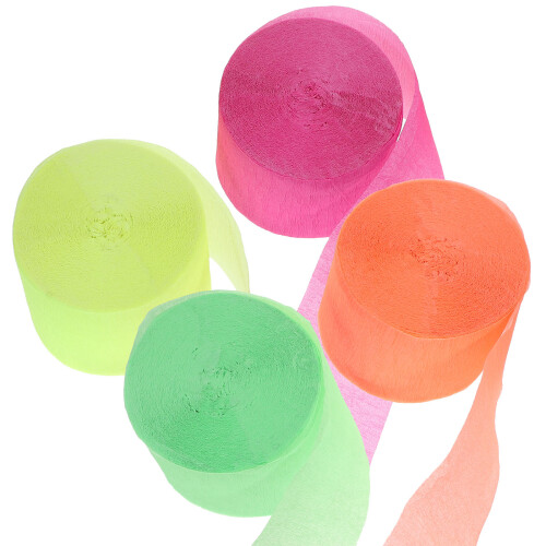 4 crepe fluorescente per decorazioni festa 2