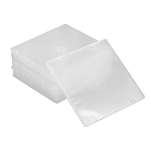 25 pezzi custodia dvd ultrapiatta trasparente per archiviazione cd