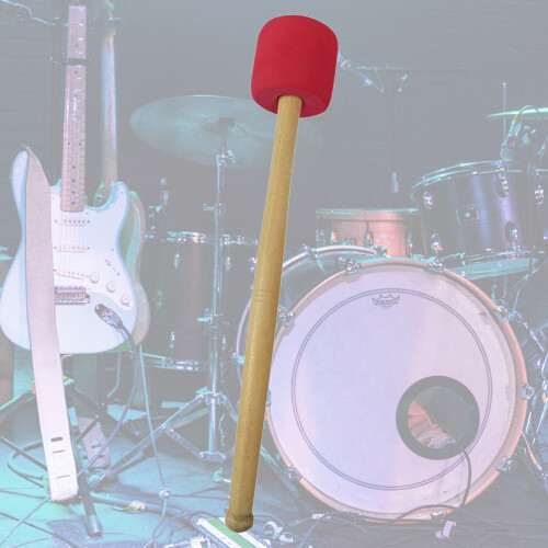 drumstok grote basdrumhamer met handvat voor percussie rood 2