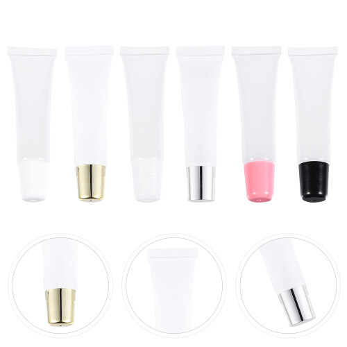 1Set White Plastic Lip Gloss Tubes Leak Proof Clear Empty Containers 2