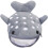 Grey Plush Shark Change Purse Small Makeup Pouch for Purse 10