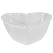 Herzförmige Keramikschale Für , Salat, Dessert, Servieren (Weiß)