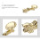 zinklegierung essstäbchenhalter drachenkopf, golden 9