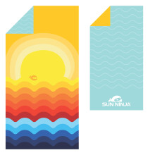 SUN NINJA Sneldrogende Handdoek - Microvezel Strandhanddoek - Lichtgewicht & Compact voor Strand, Reis, Yoga