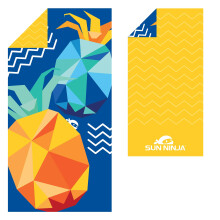 SUN NINJA Microvezel strandlaken - Zandvrij Sneldrogend Lichtgewicht en compact voor strandzwembad Yoga en kamperen - 63x32 inch Super absorberen