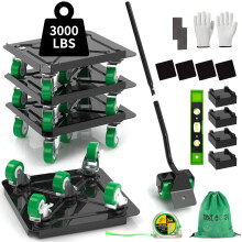 NEST EASY Heavy Duty Nbytek Dolly 360 otocn 5-kolov stahovac nbytku z legovan oceli Nosnost a 3 000 lb/1 360 kg s pskou a vyrovnvacem (5,3 x