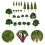 96 Stuks Mini Plastic Voor DIY Landschap Decoratie 11