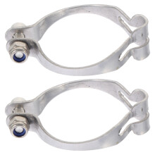 2Stk Fahrrad Kabelschellen Stahl Silber Brems- Und Schaltzug Clips