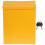 1Pc Wall-Mounted Yellow Iron Suggestion Box for Mail Storage 3