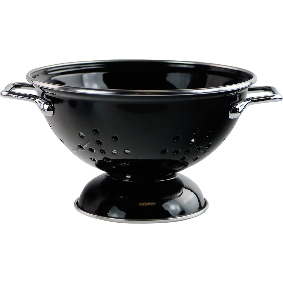 Calypso Basics by Reston Lloyd Powder Coated Enameled Colander 1 Quart Black-image-OPC-PM9B5Q7-NEW