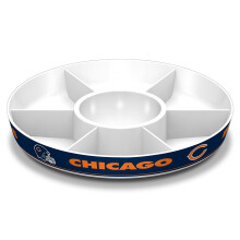 Fremont Die NFL Chicago Bears Party Talerz 14,5"" Średnica 14,5"" Średnica Biały/Kolory drużyny