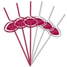 NCAA Virginia Tech Hokies Six Pack Team Sip Sports Straws