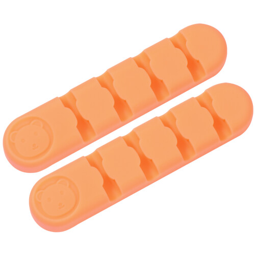 2 Kabelmanagement Kabel-Organizer Orange