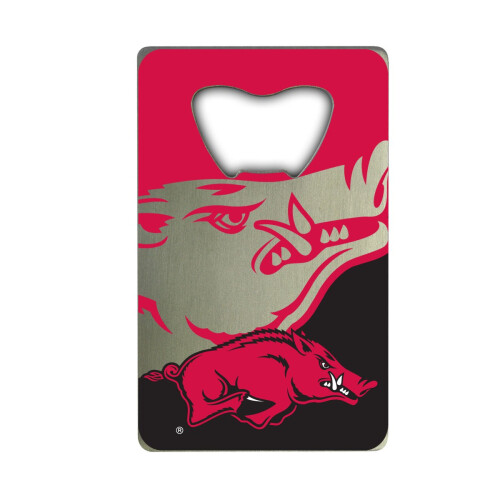 FANMATS 62573 Arkansas Razorbacks Ανοίχτης Μπουκαλιών Στυλ Πιστωτικής Κάρτας - 2” x 3.25