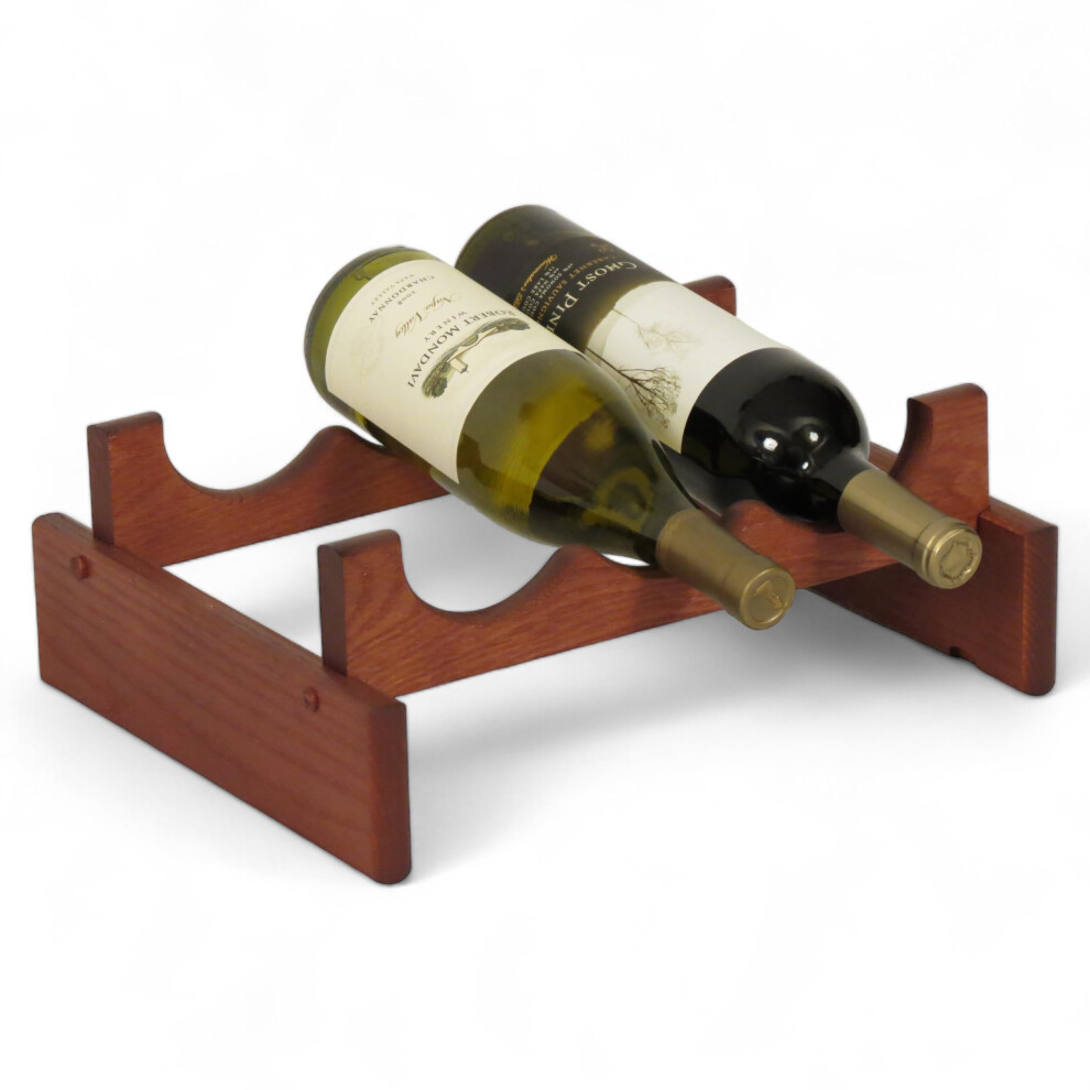 Wooden Mallet 3 Bottle Dakota Wine Rack Mahogany-image-OPC-PM9B6Y5-NEW