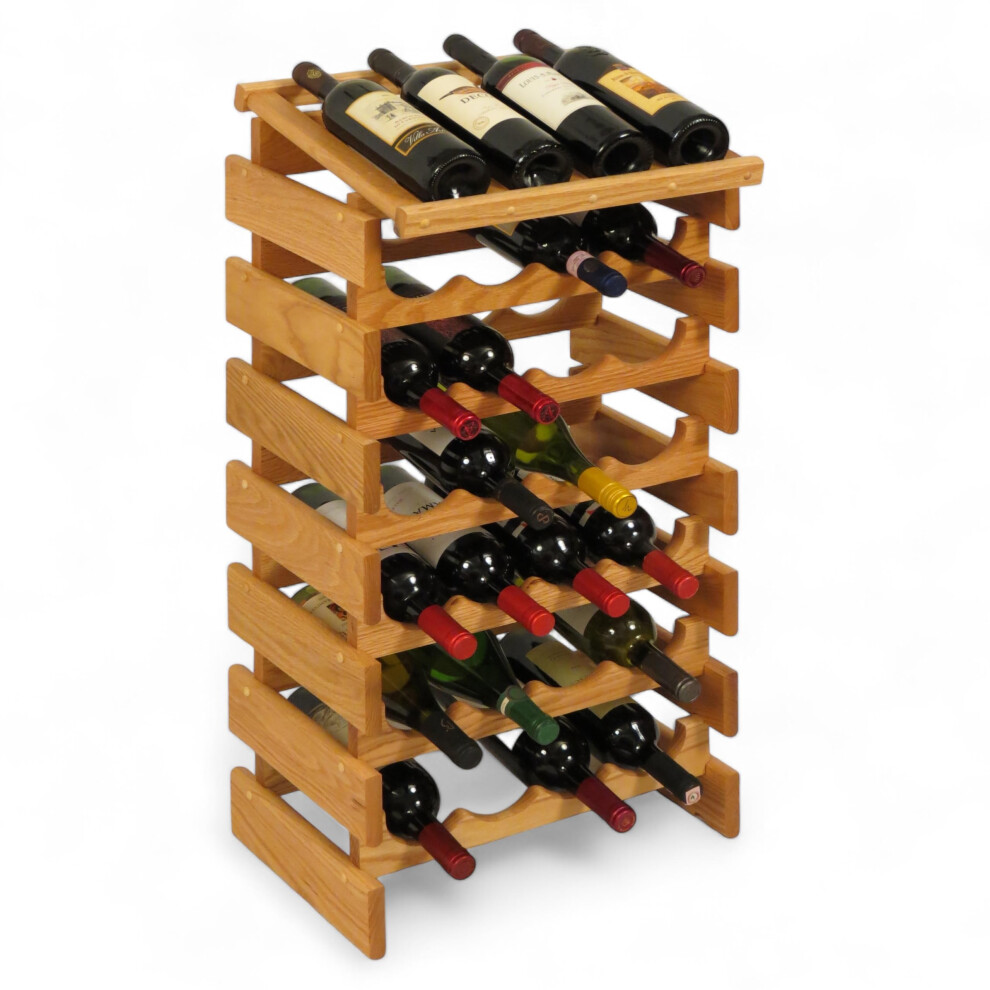 Wooden Mallet WRD46LO 28 Bottle Dakota Wine Rack with Display Top-image-OPC-P5MWD5N-NEW