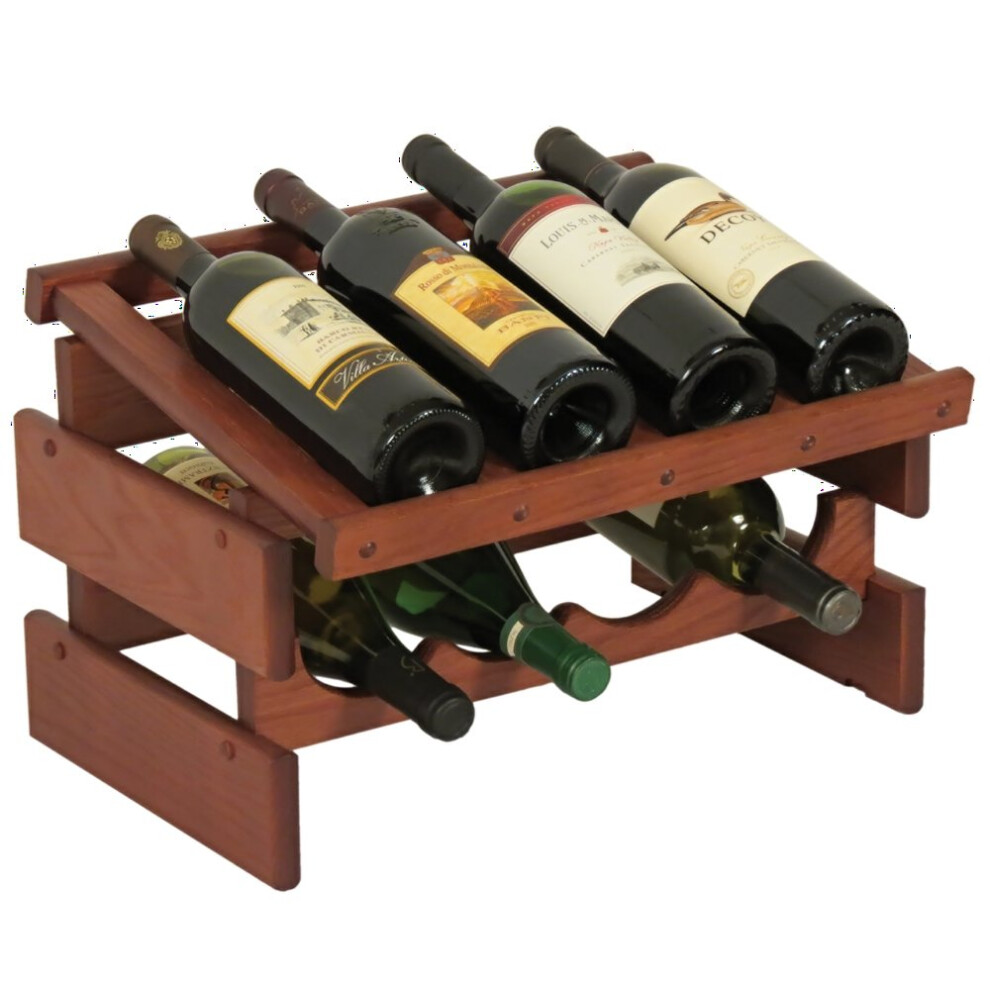 Wooden Mallet WRD41MH 8 Bottle Dakota Wine Rack with Display Top-image-OPC-P5MWD5G-NEW