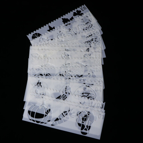 White Kunststoff Mal Schablone 32 Teile 2