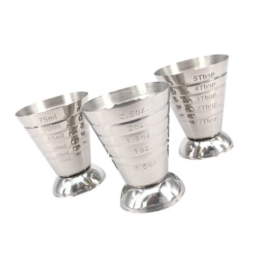 Raindrops 3 Stuks Maatbeker Rvs Barman