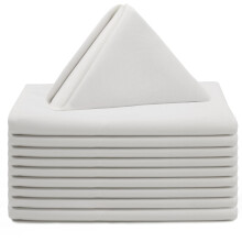 Your Chair Covers Lot de 10 serviettes en tissu polyester 50,8 x 50,8 cm lavables en lin avec bords ourls pour restaurant, mariage et vacances (