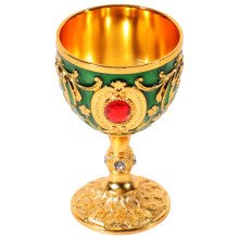retro likörbecher europäisch, vintage metallweinbecher für