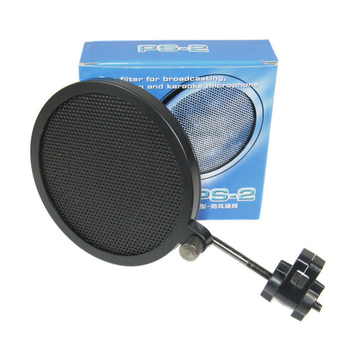 Wind Screen Filter Mikrofon Schutz Doppelschichtig Schwarz