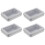 4er-pack durchsichtige blech-boxen für usb-sticks, organizer 1