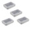 4er-pack durchsichtige blech-boxen für usb-sticks, organizer 6