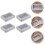 4er-pack durchsichtige blech-boxen für usb-sticks, organizer 4